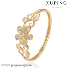 51364 wholesale exquisite flower bracelets latest design women gold bangles